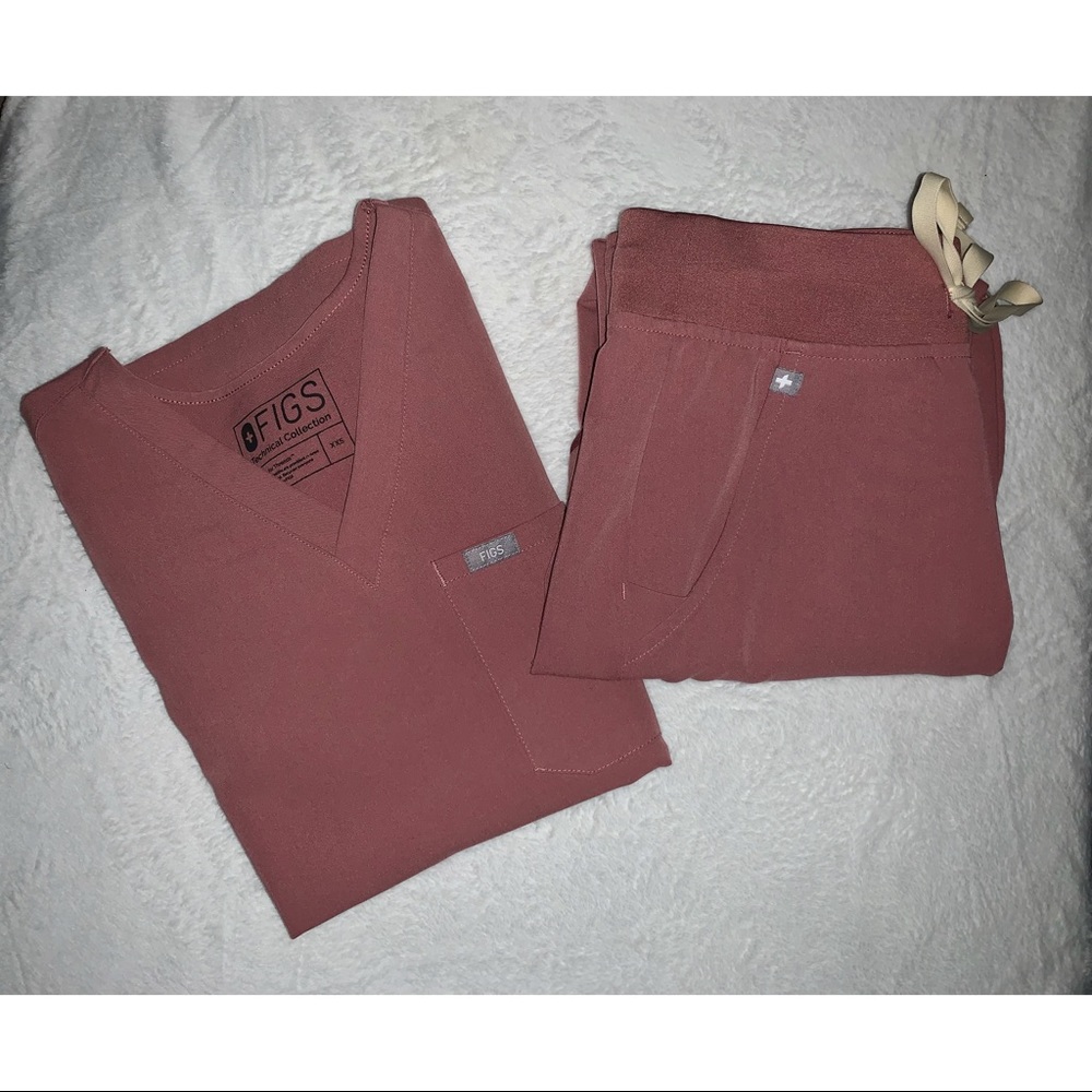 Figs Set Pink Mauve XXS